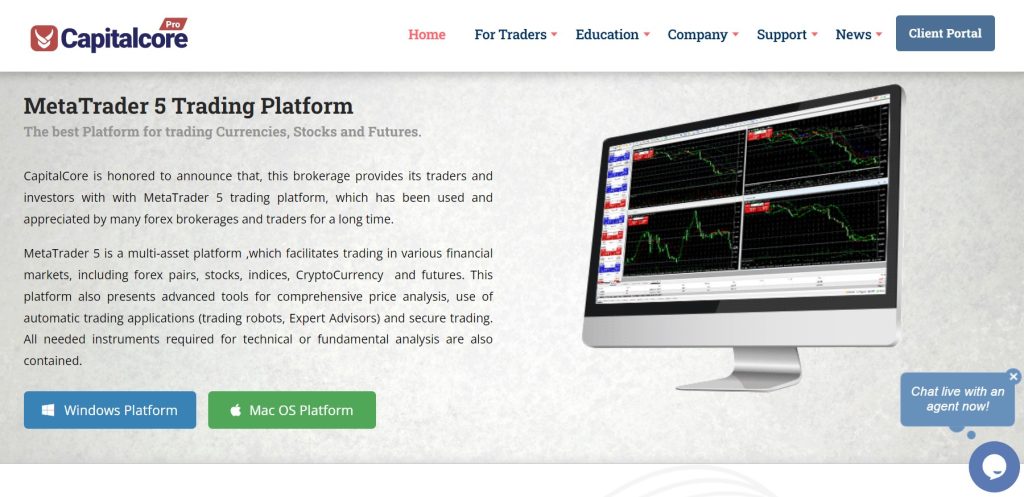 Capitalcore Trading Platform
