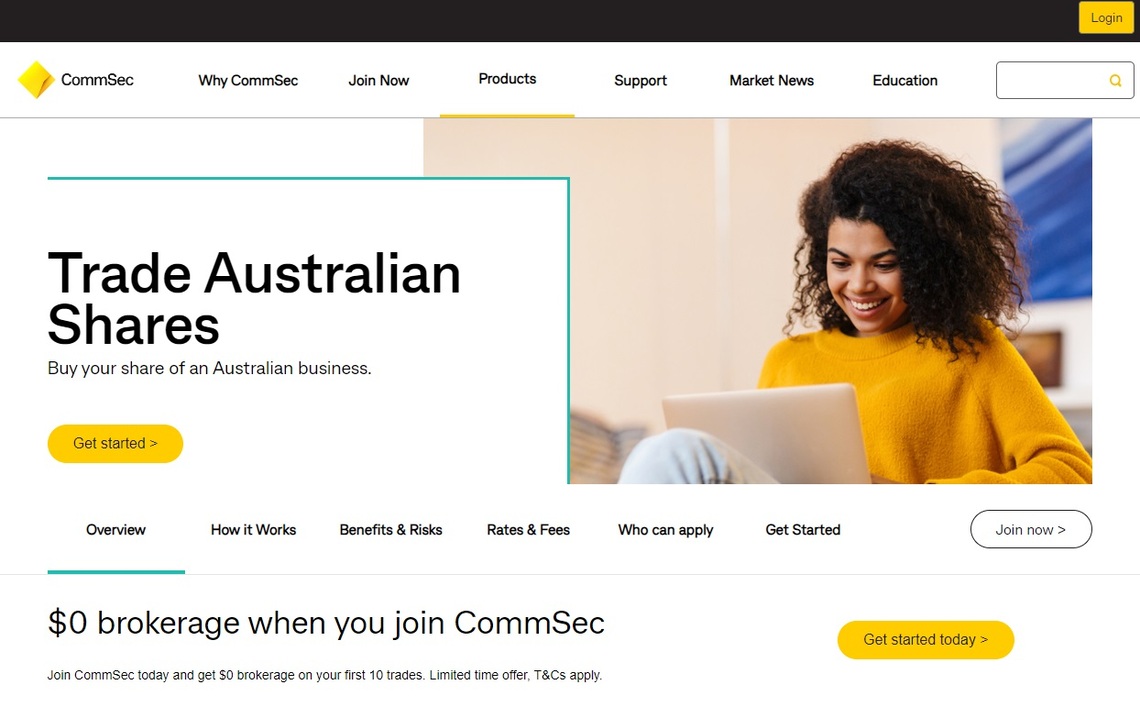 CommSec Australian Shares trading
