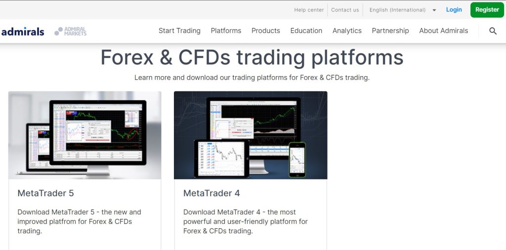 Admiral Markets Trading Platform