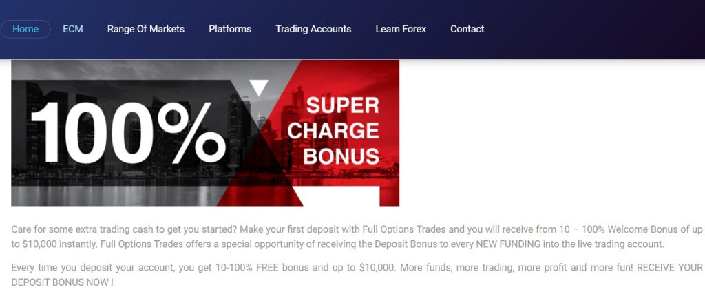 Full Options Trades Bonus
