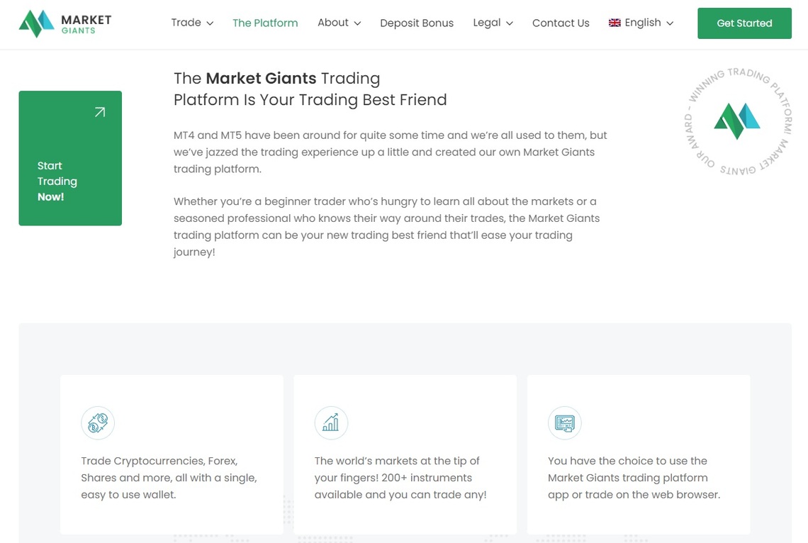 Market Giants MetaTrader4 and MT% trading platforms