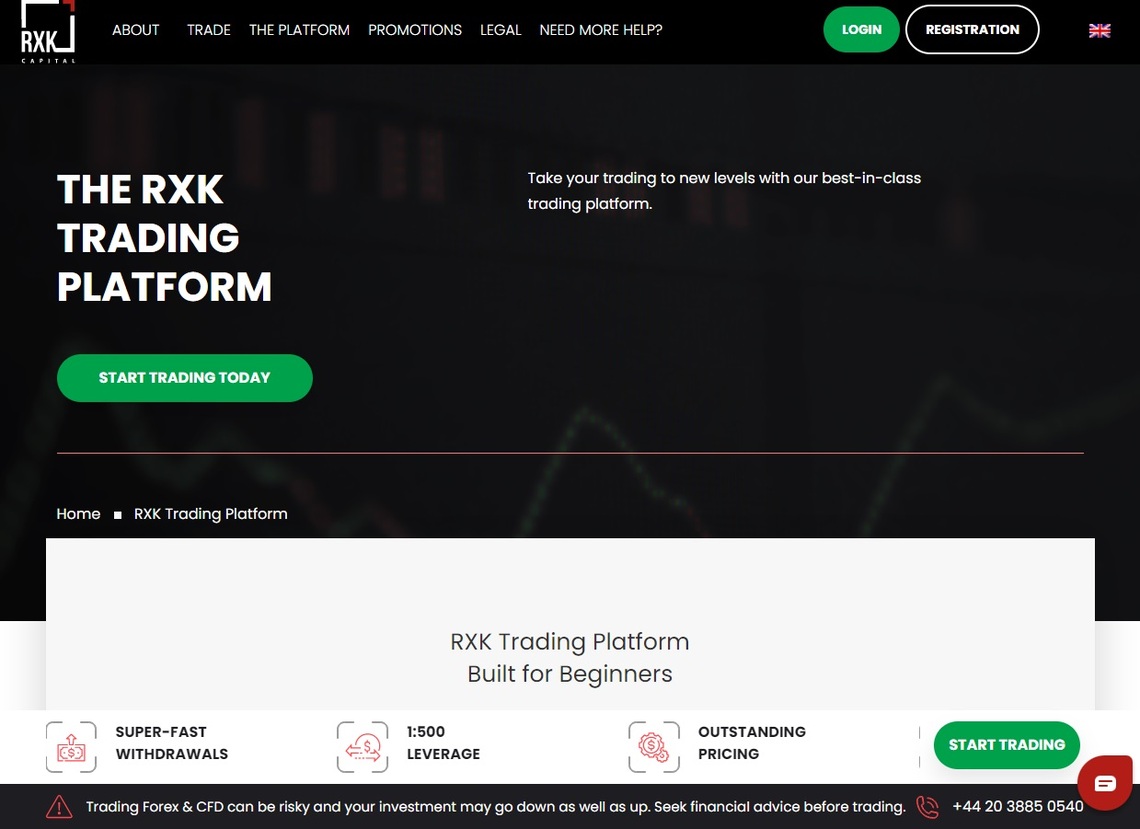 RXK Capital trading platform
