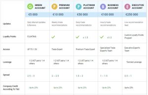 Target Trading Account Types