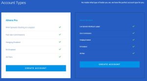 Athens Markets Account Types