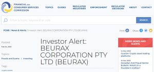 FCNB warning on Beurax
