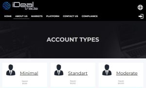 IDealTrade Account Types