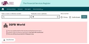 FCA warning on IGFB