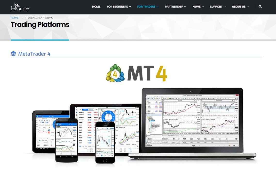 FXGlory MT4 trading platform