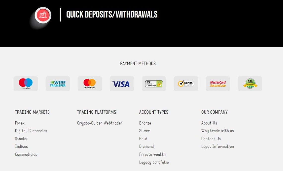 An insight into Crypto Guider' transparent withdrawal timelines and procedures in the review.