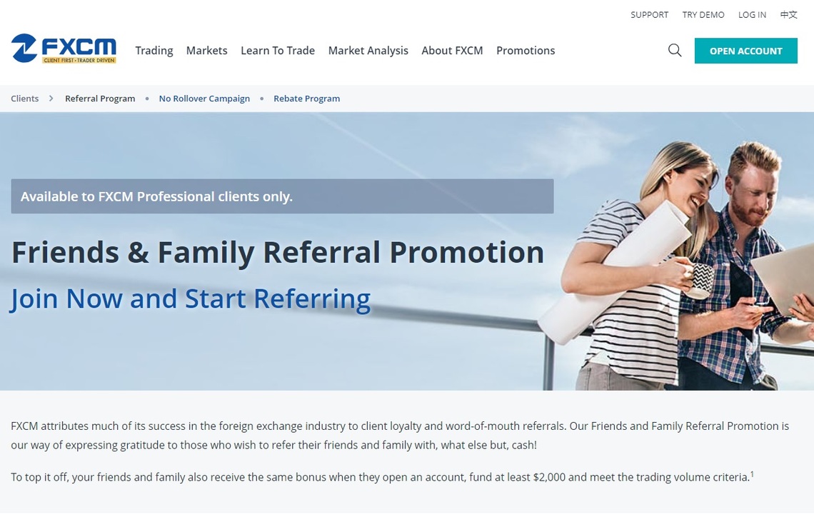 FXCM review: Friends & Family Referral Promotion