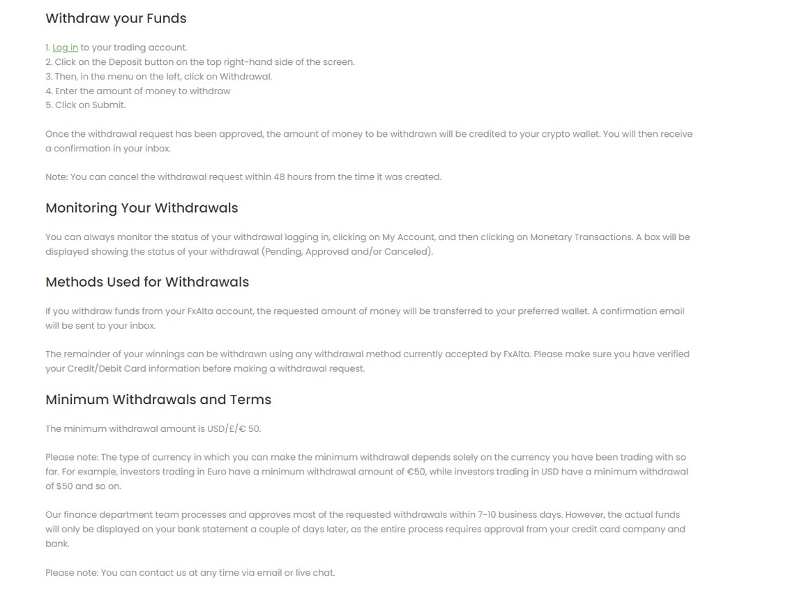 FxAlta withdrawal process