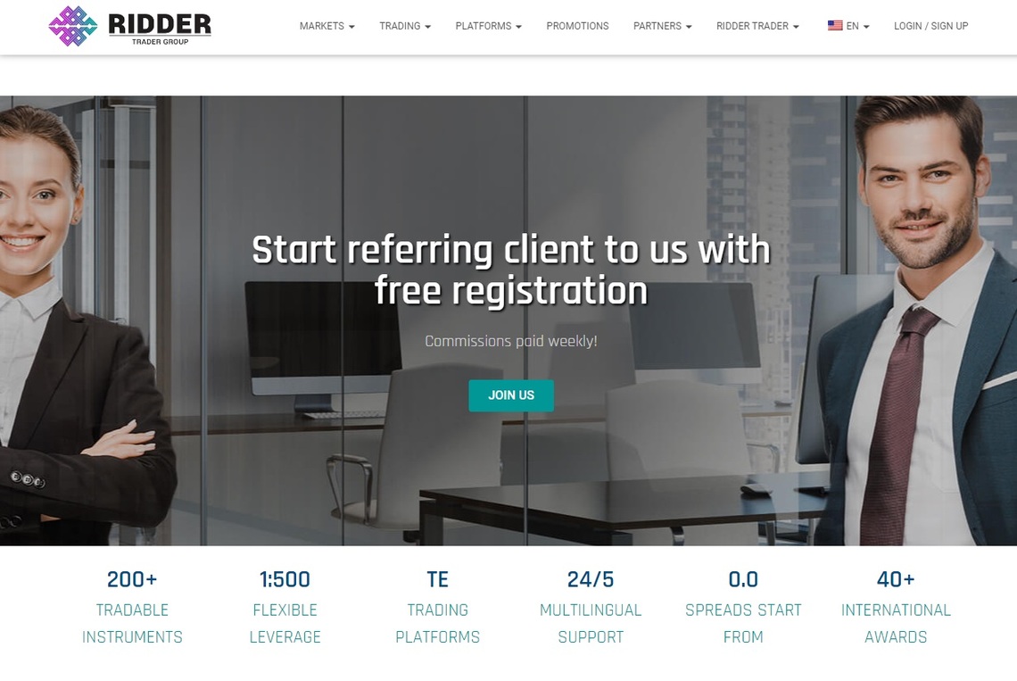 Ridder Trader Group trading platform overview