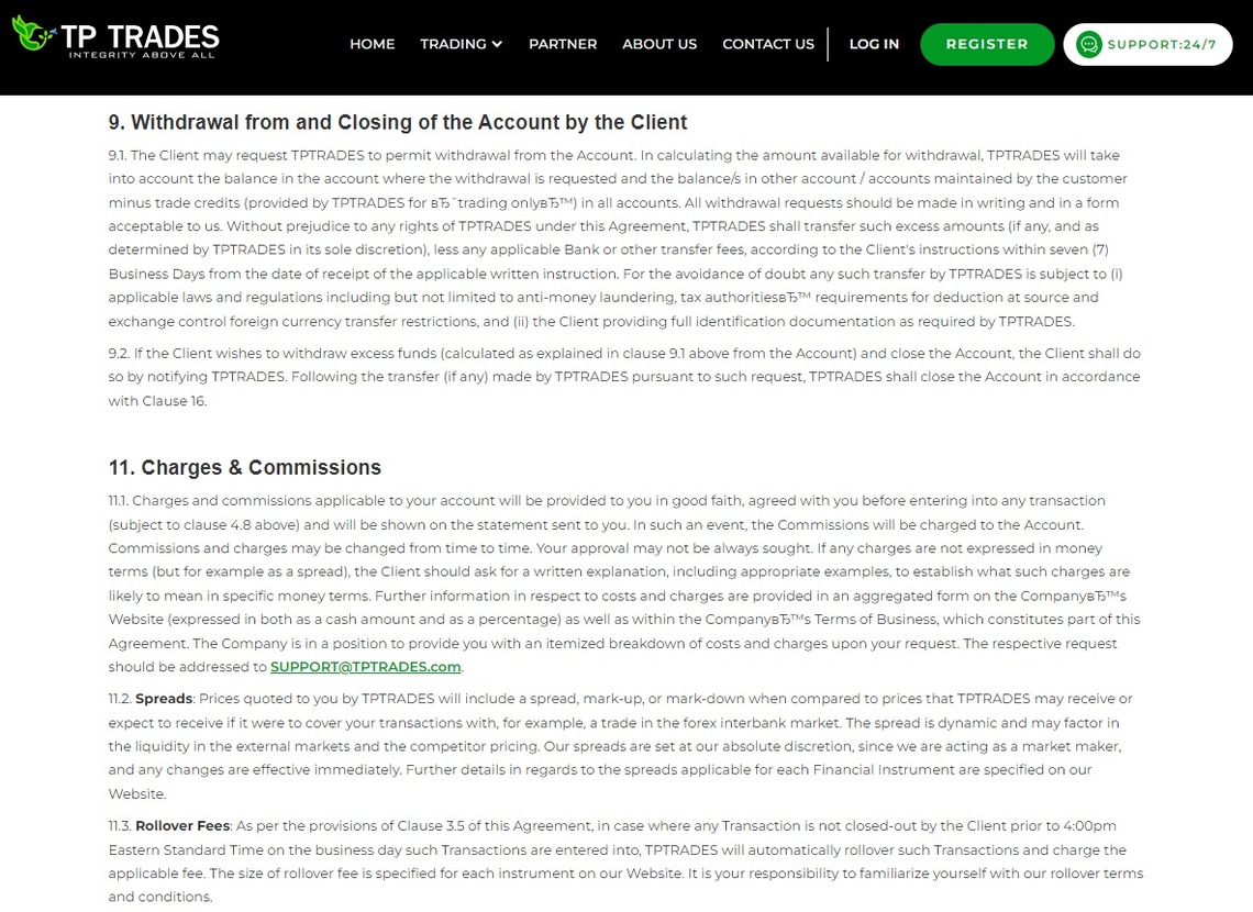 TP TRADES review: Image showcasing their streamlined withdrawal process.