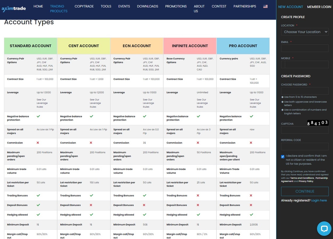 AximTrad review: A detailed layout of their multi-tier account offerings