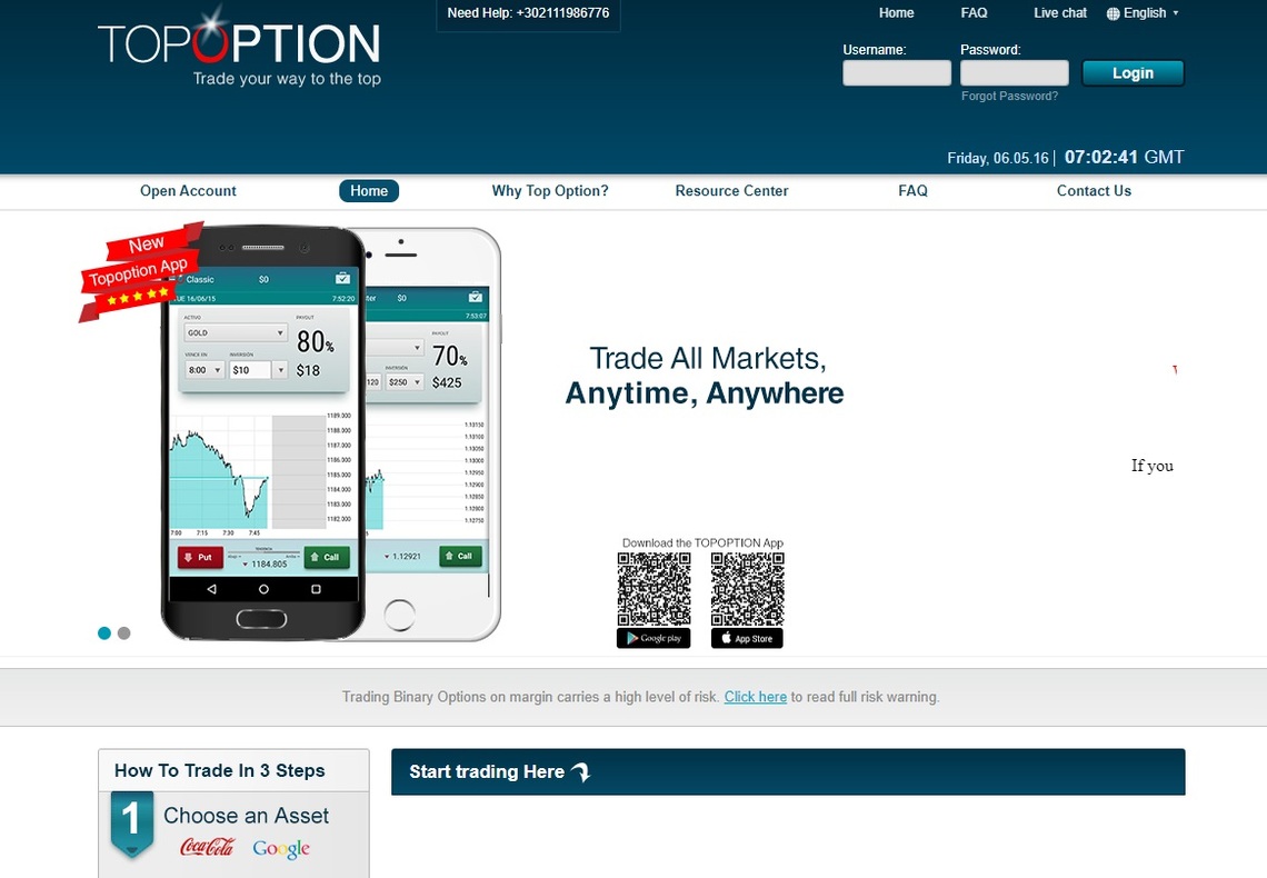 TOPOPTION mobile app